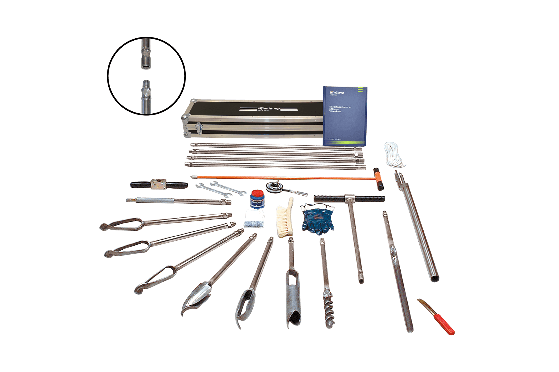 Juego de barrenos Eijkelkamp estándar con conexión cónica