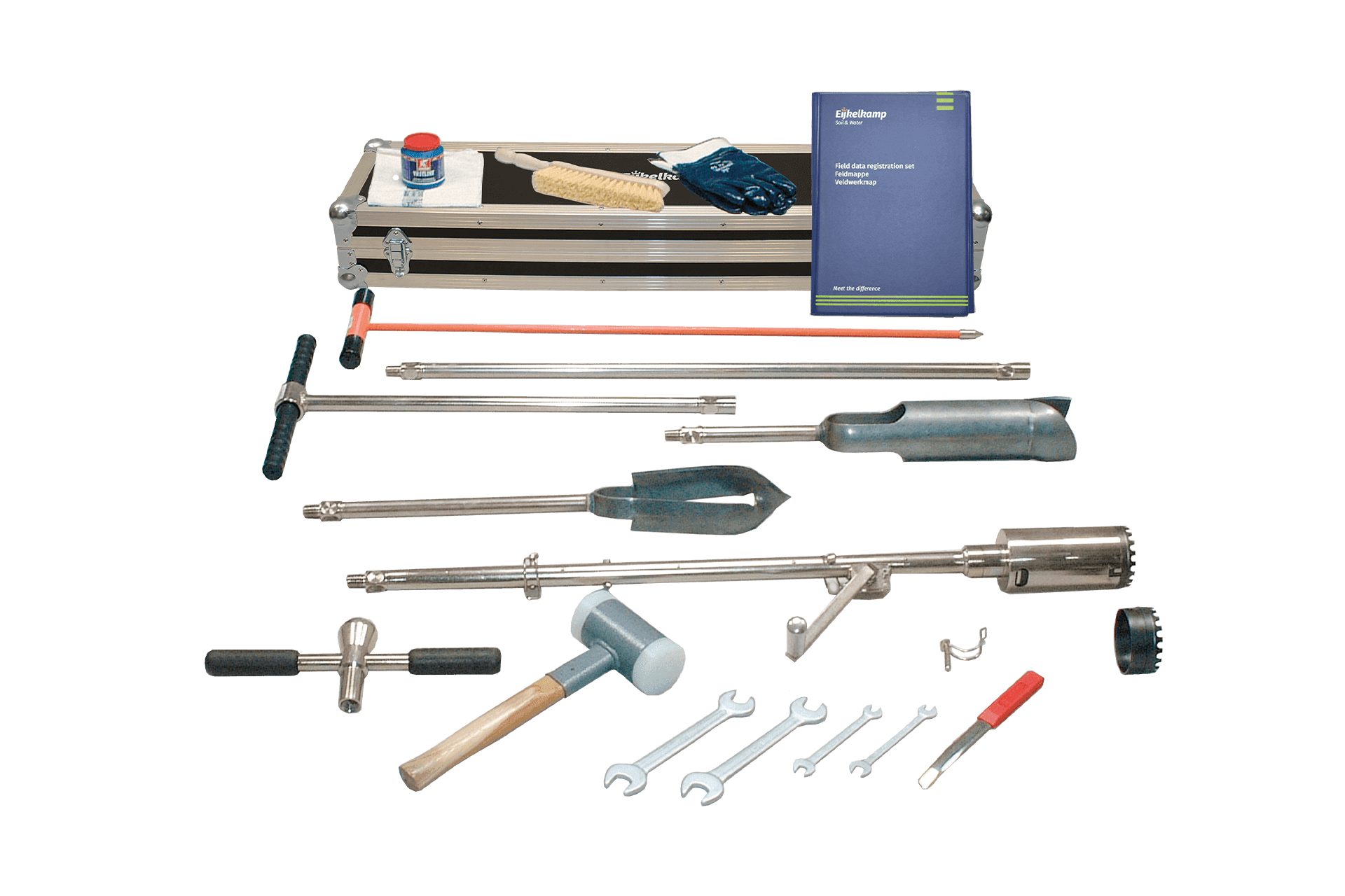 Muestreador de raíces bi-partite para suelos blandos hasta 2 m